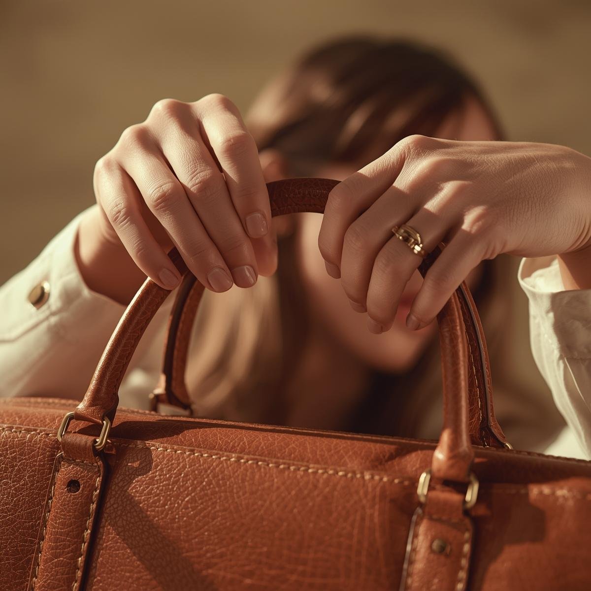 Close-up leather craftsmanship details
