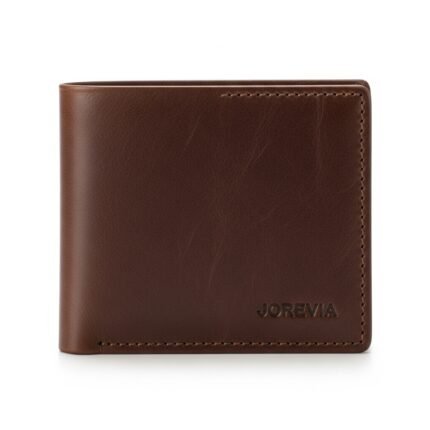Jorevia Slim Leather Bifold Wallet | Ultra-Slim Full-Grain Men’s Wallet with Card Slots & Full-Length Bill Compartment